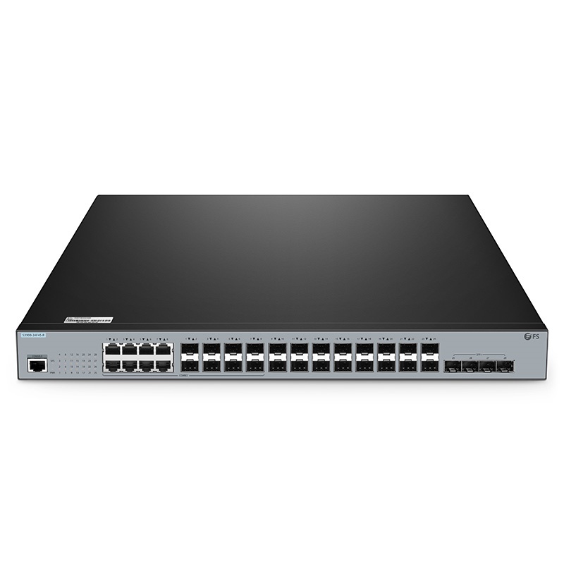 S3900-24F4S-R, Switch Gigabit Ethernet capa 2+ de 16 puertos, 16x 1Gb SFP,  con 8x Gigabit RJ45/SFP combo, 4 x 10Gb SFP+ uplinks, switch apilable –  Sofix