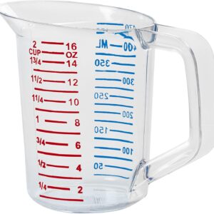 Rubbermaid Taza medidora comercial, 1 pinta, transparente