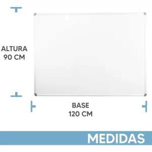Pizarra Magnetico Blanco 120 x 90cm, resistente, acero
