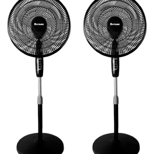 Set 2 Ventilador De Pedestal 5 Aspas 16 PuLG 3 Velocidades