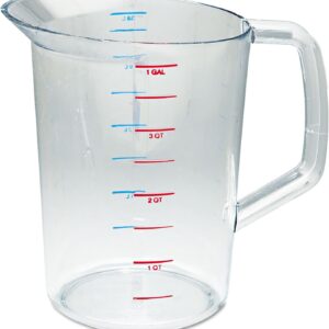 Rubbermaid Taza medidora de goma, Transparente, 3,78L