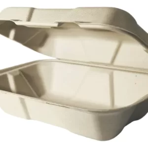 Contenedor Biodegradable 20.5x15x6 cm, 100 Pzs