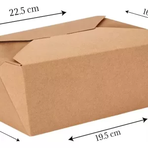 Cajas de Papel kraft  aptas para comida, 96 oz, 40 pz