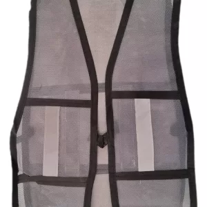 Chaleco De Malla Color Gris Unitalla con bandas reflejantes