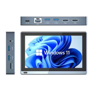 HIGOLE PC Mini Pc Gole 1 Pro. Intel Celeron J4125 8GB de RAM Almacenamiento 128GB EMMC, Wifi 5, Bluetooth 5.2, Pantalla tactil, batería de 2,500 mAh, Windows 11 Pro