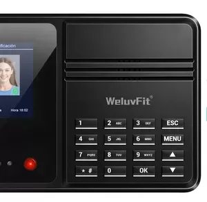 Reloj Checador 3 En 1 Con Doble Cámara Infrarroja Reconocimiento Facial 1000 Caras Y 1000 Huellas Palmares WeluvFit Q380