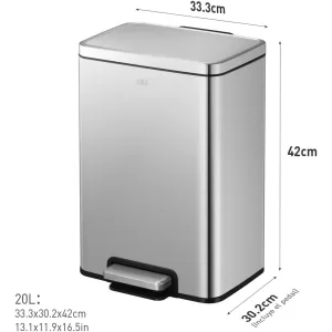EKO Bote De Basura Acero Inoxidable 20 Litros