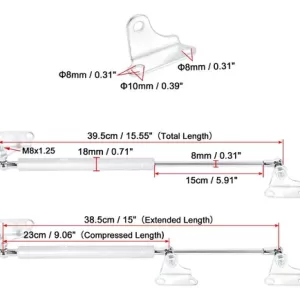 4 Pistón Amortiguadores De Gas 15", 300n