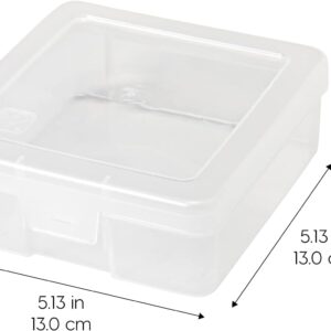 Caja de Almacenamiento de Plástico Pequeña con Cierre de Enganche Hermético, Paquete de 10, Transparente