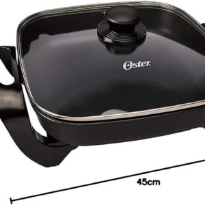 OSTER -  Sartén Eléctrico, Antiadherente, Negro, 1500W, CKSTK1712