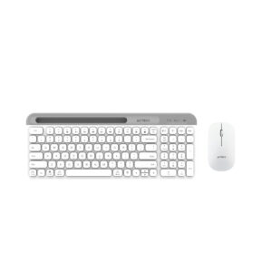 Kit de Teclado y Mouse Acteck Creator Virtuos Silk MK720, Inalámbrico, Bluetooth, Recargable, Blanco (Español)
