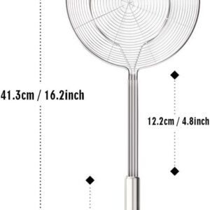 Cuchara de malla para freír, acero inoxidable (6.3 pulgadas)