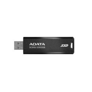 Memoria USB Adata SC610, 2 TB, USB-A 3.1, Lectura 550MB/s, Escritura 500MB/s, Negro
