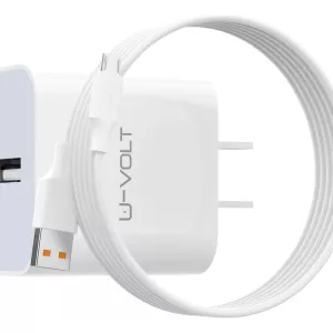 Cargador V8 Micro USB Carga Rápida 2.4a U-volt Con Cable Color Blanco - 10 PZS
