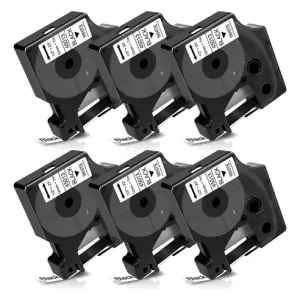 Cinta De 12mm Para Etiquetadora 45013 Dymo D1 6 Uds.
