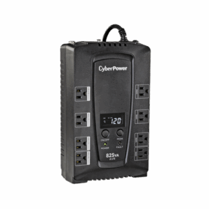 CYBERPOWER CP825AVRLCDA - UPS de 825 VA/450 W, Topología Línea Interactiva, Entrada 120 Vca NEMA 5-15P, Tipo Gabinete Compacto, Con 8 Tomas NEMA 5-15R | SYSCOM