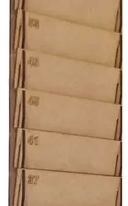 Organizador De Marbetes Credenciales 10 Espacios Mdf 3mm