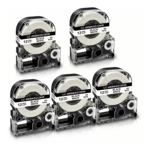 Ss12kw Lc-4wbn - Cinta De Etiquetas Para Epson Lw-300 Lw-400