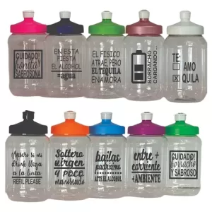 85 Pz Termo Personalizado Bule Bote Tapa Chupón Sport 500ml Transparente