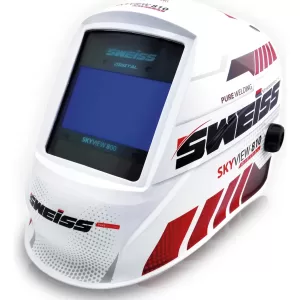 SWEISS Careta Para Soldar Electrónica Panorámica 811 4 Sens Blanco, Regulación DIN 5 – 8/9 – 13