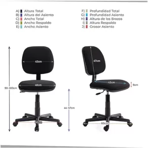 Silla Operativa Ergo 1340 Color Negro