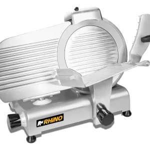 RHINO Rebanadora Jamón, Cuchilla De 275mm, Color Gris, 127V, Motor Potente 1/4 HP