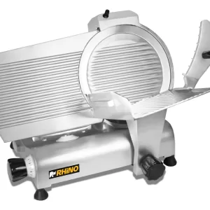 RHINO Rebanadora Jamón, Cuchilla De 300mm, Color Gris, 60Hz, 127V, Potente motor de 250 W