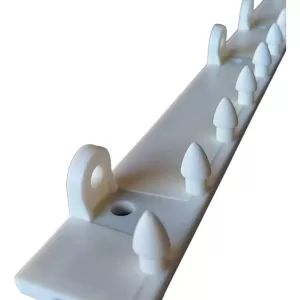 Cortina Hawaiana Plástico 6 Tiras Pvc 90cm X 2.20m,  Bullet  plástico blanco