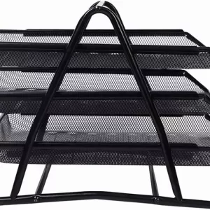 Organizadora de documentos para escritorio, con bandeja extraíble, 3 niveles