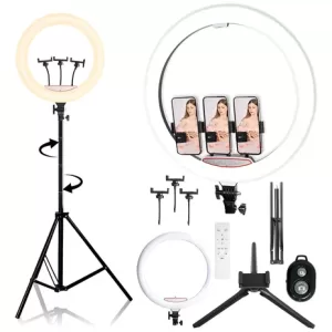 Aro De Luz Led Profesional 18 Pulgadas(45cm) Con 2.2m Tripie Negro