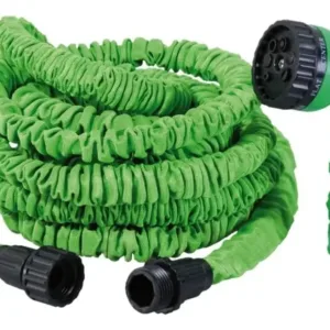 Manguera Expandible Retráctil 15 M Con Aspersor Para Jardin Color Verde