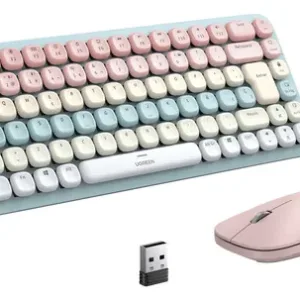 Paquete De Teclado Y Raton Ugreen Rosa Rosa Claro
