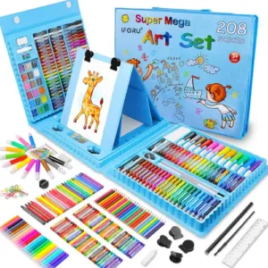 Set De Arte Kit Dibujo Lápices Color Marcadores Iforu 208pcs