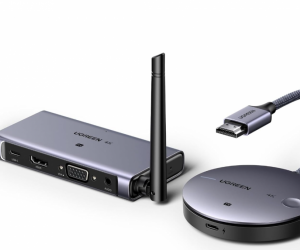Ugreen Transmisor y Receptor Inalámbrico, Entrada 1 x HDMI, Salida 1 x HDMI, hasta 50 Metros