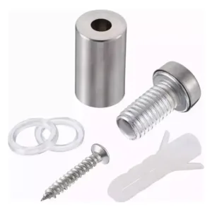 50 Pzs Chapetones De 19x25mm Para Montaje De Herrajes Vidrio Bextsrack