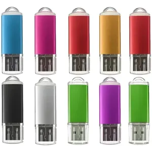 10 Unidades De Pen Drives Usb 2.0 De 2 Gb En 5 Colores Aleat